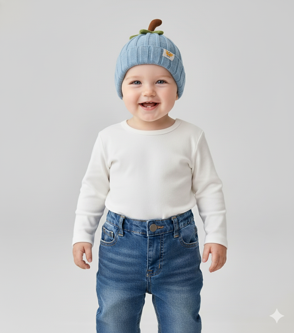 The Little Sprout Ribbed Knit Baby Beanie