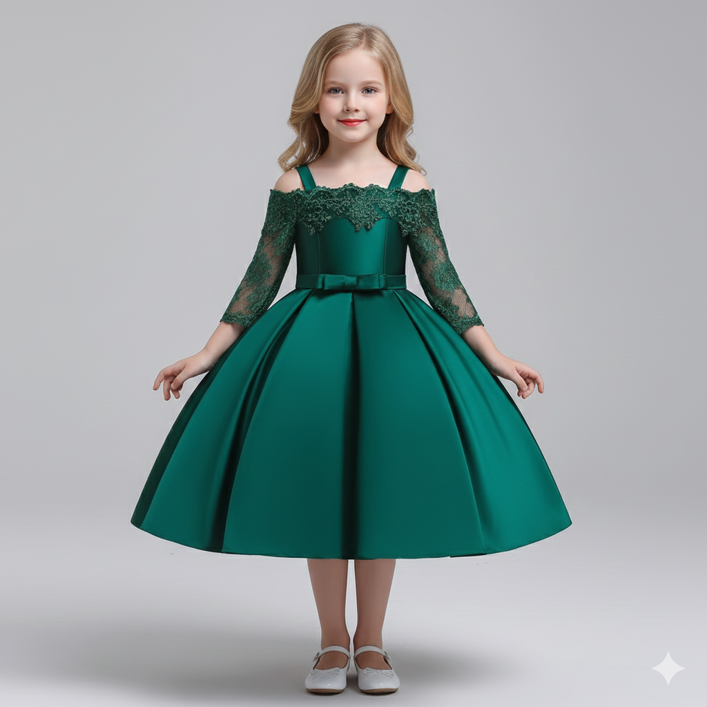 The Duchess Satin & Lace Gown