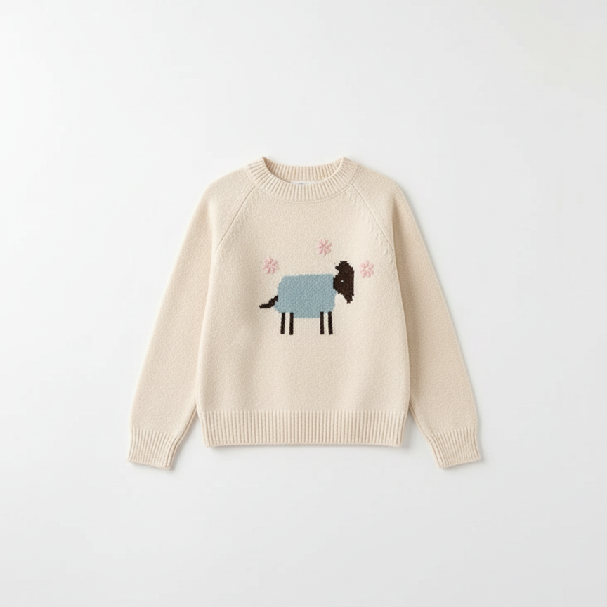 Ultra-Soft Kids Cartoon Knit Sweater