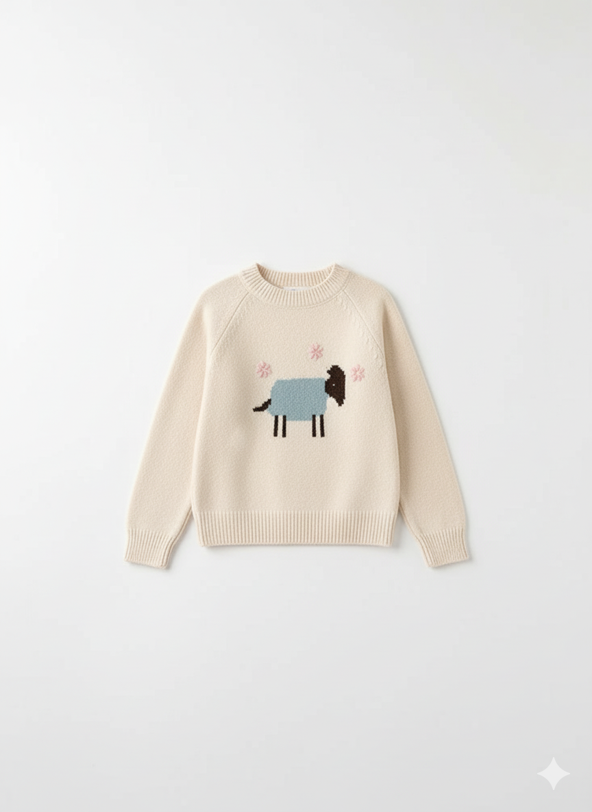 Ultra-Soft Kids Cartoon Knit Sweater