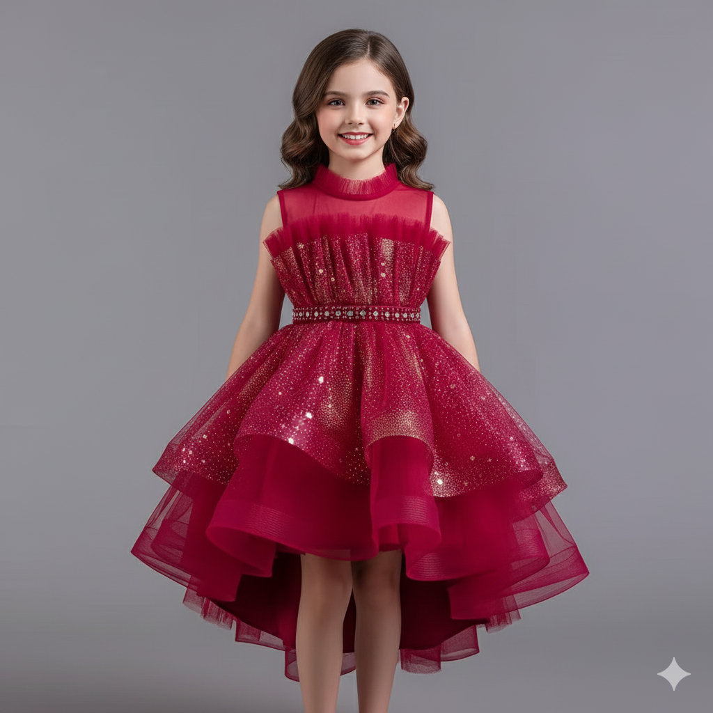 Girl's High-Low Tulle Dress