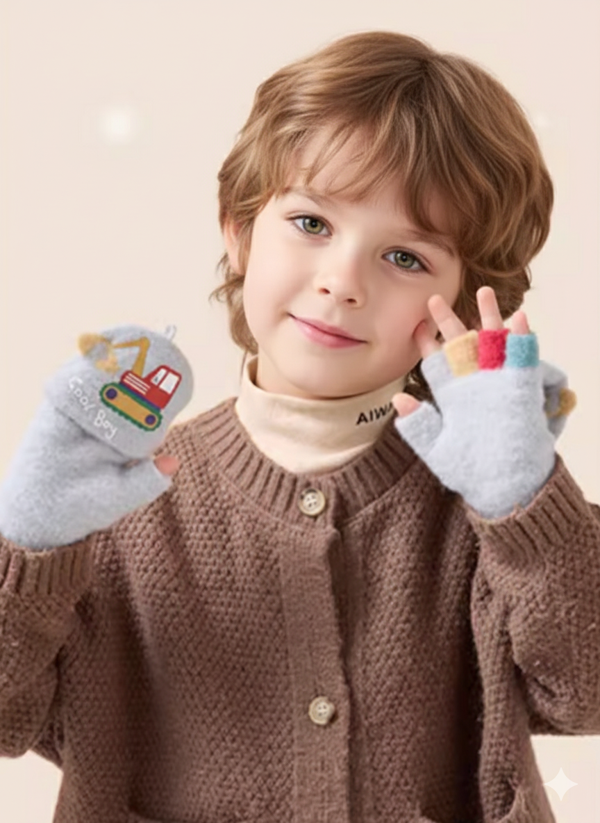 The Digger 2-in-1 Convertible Kids' Mittens