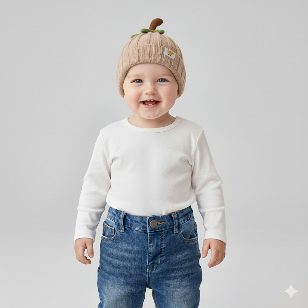 The Little Sprout Ribbed Knit Baby Beanie