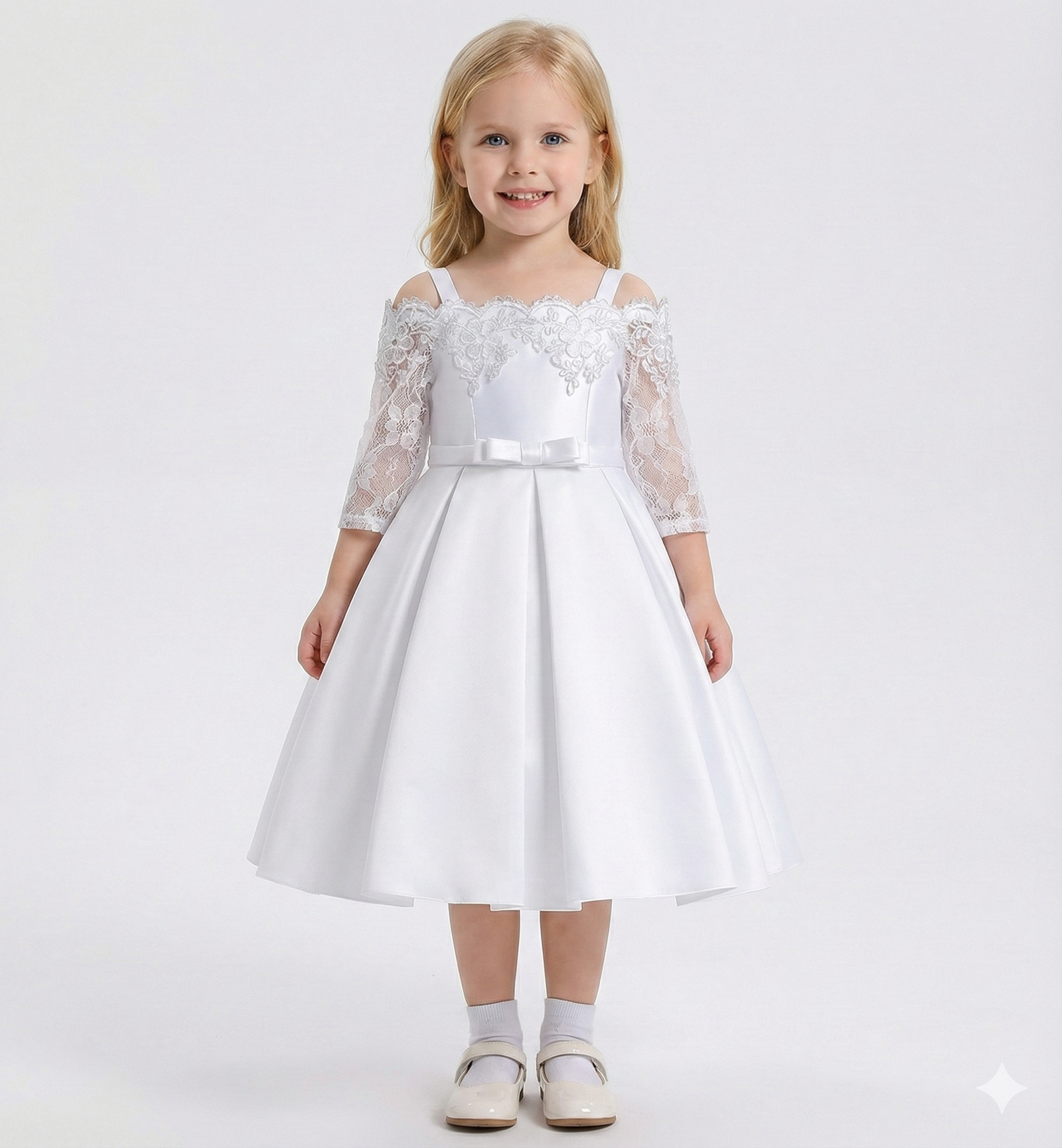 The Duchess Satin & Lace Gown