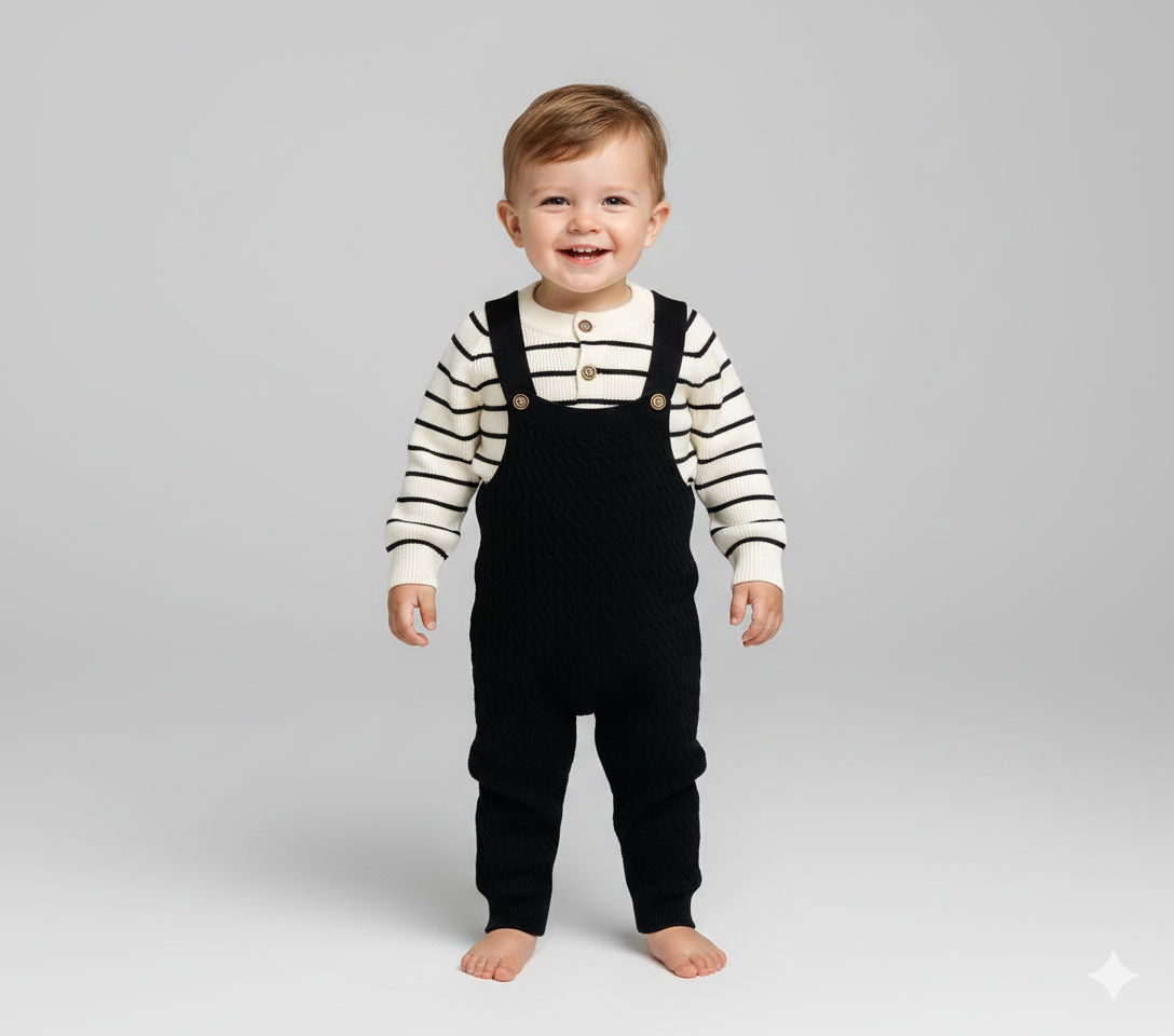 The Classic Knit Sweater & Suspender Set