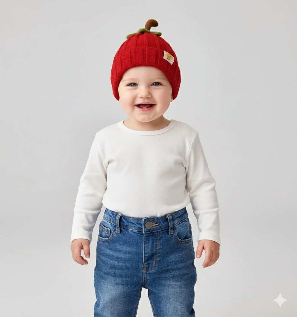 The Little Sprout Ribbed Knit Baby Beanie