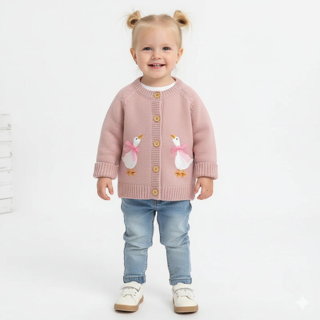 The Waddling Geese Pocket Knit Cardigan