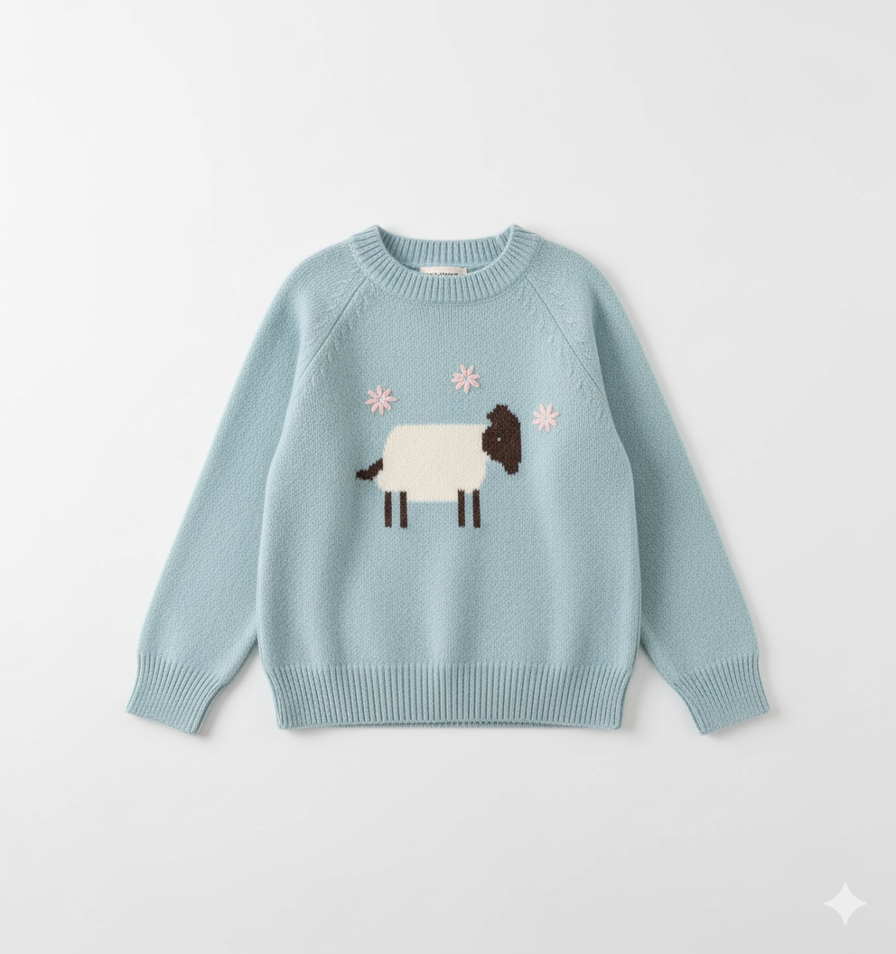 Ultra-Soft Kids Cartoon Knit Sweater