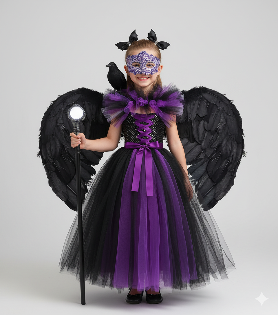 Girl's Dark Fairy Costume