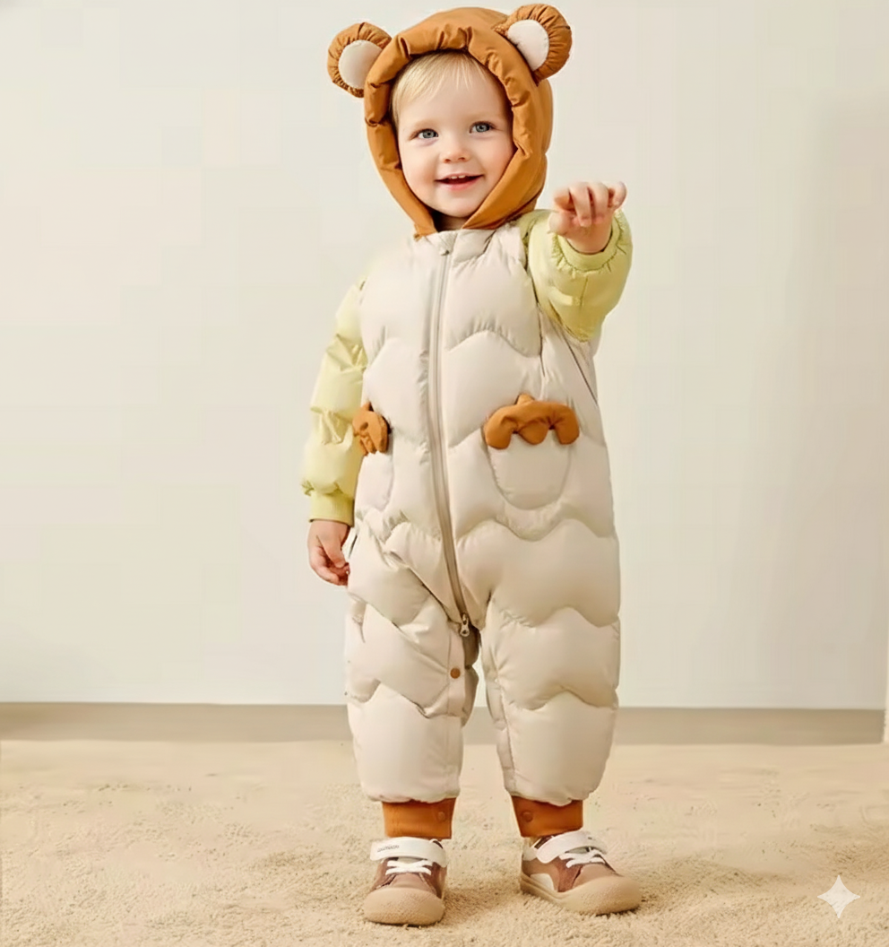 Colorblock Cub Baby Down Snowsuit