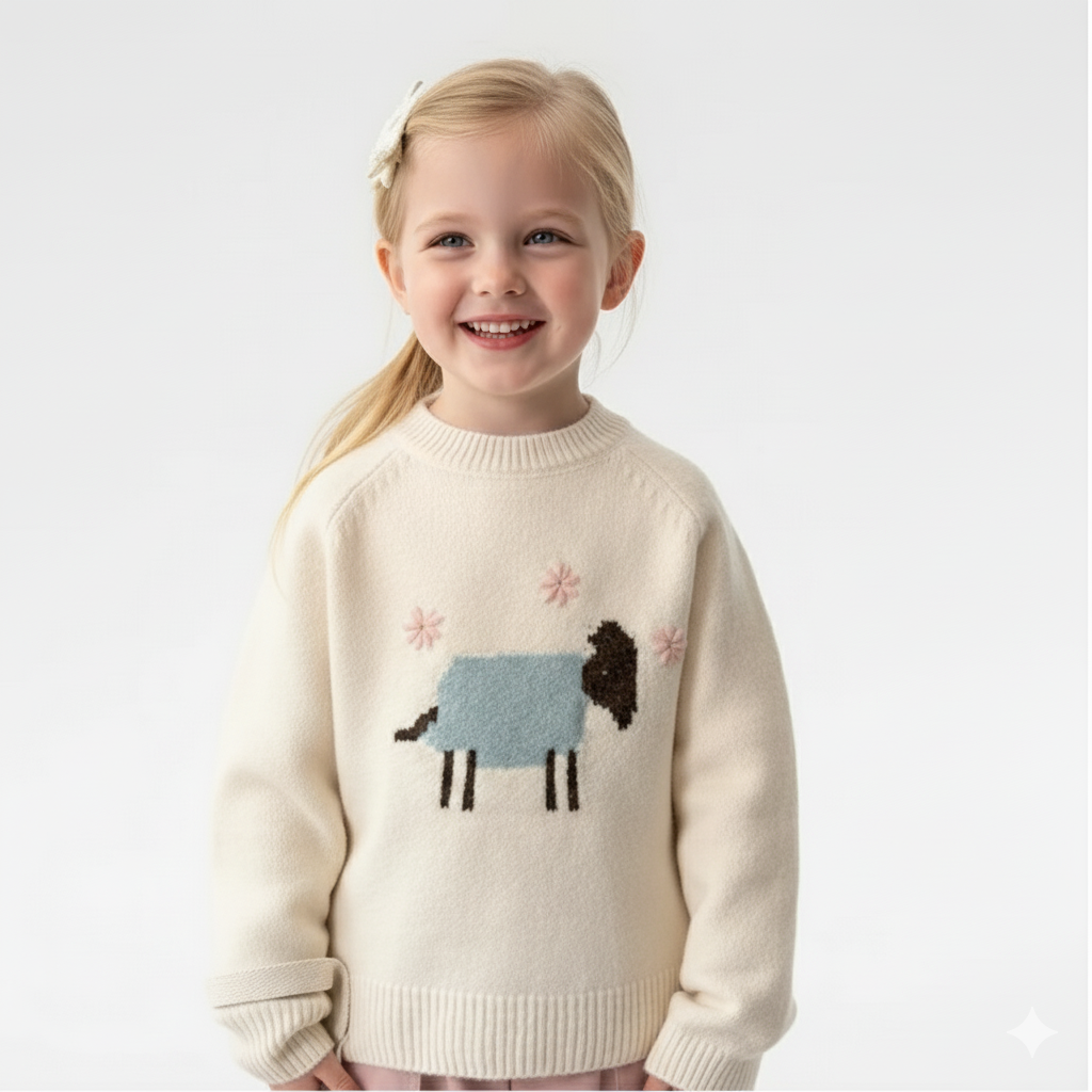 Ultra-Soft Kids Cartoon Knit Sweater