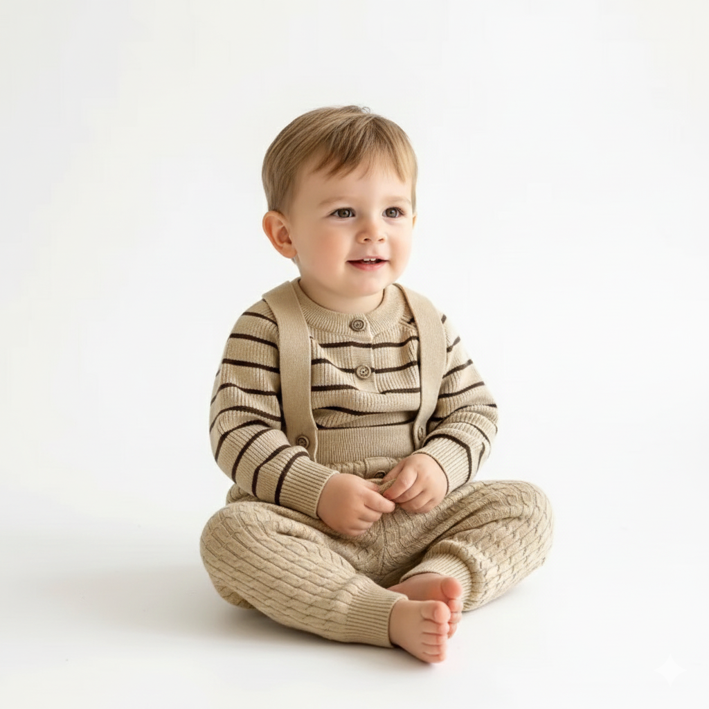 The Classic Knit Sweater & Suspender Set