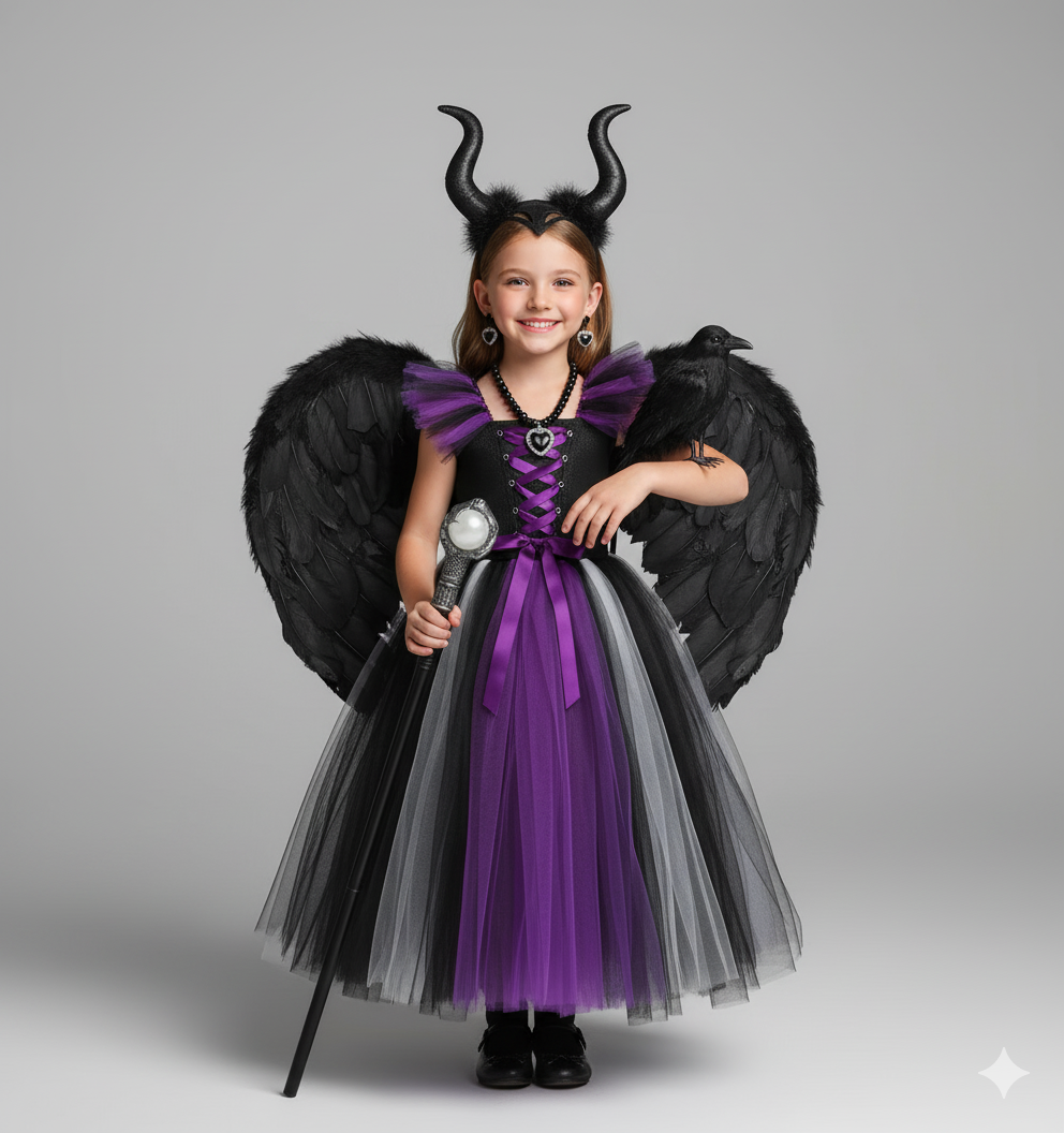 Girl's Dark Fairy Costume