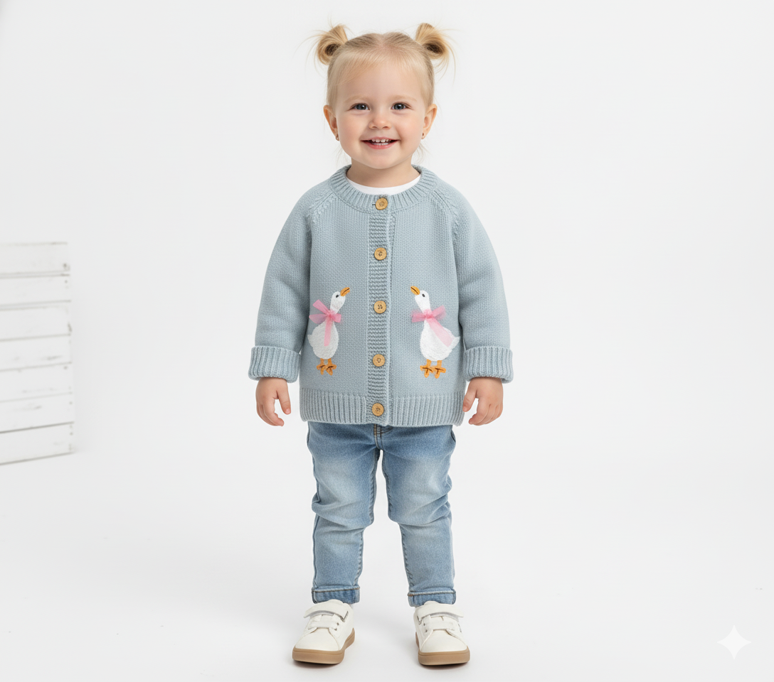 The Waddling Geese Pocket Knit Cardigan