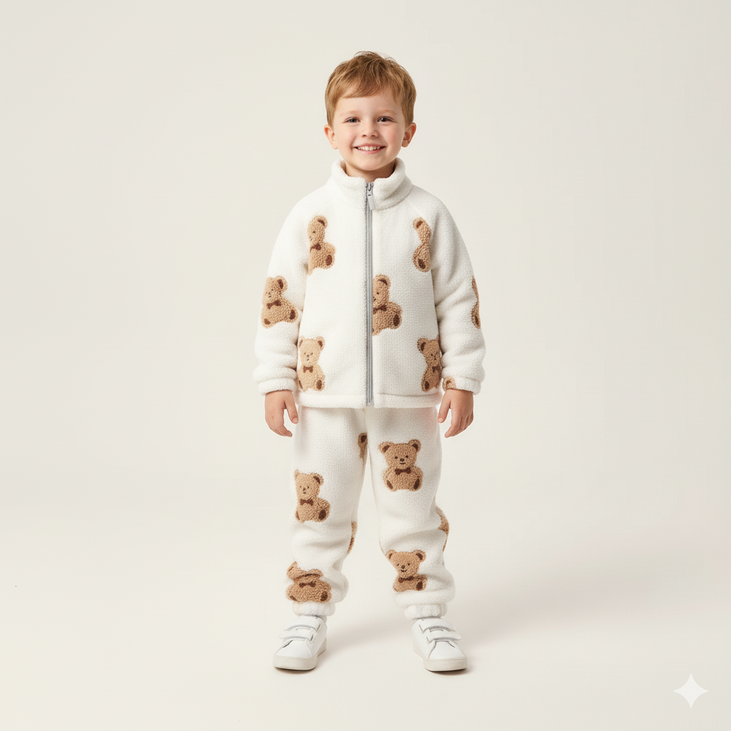 TeddyCozy Plush Fleece Set