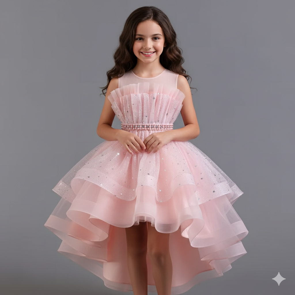 Girl's High-Low Tulle Dress
