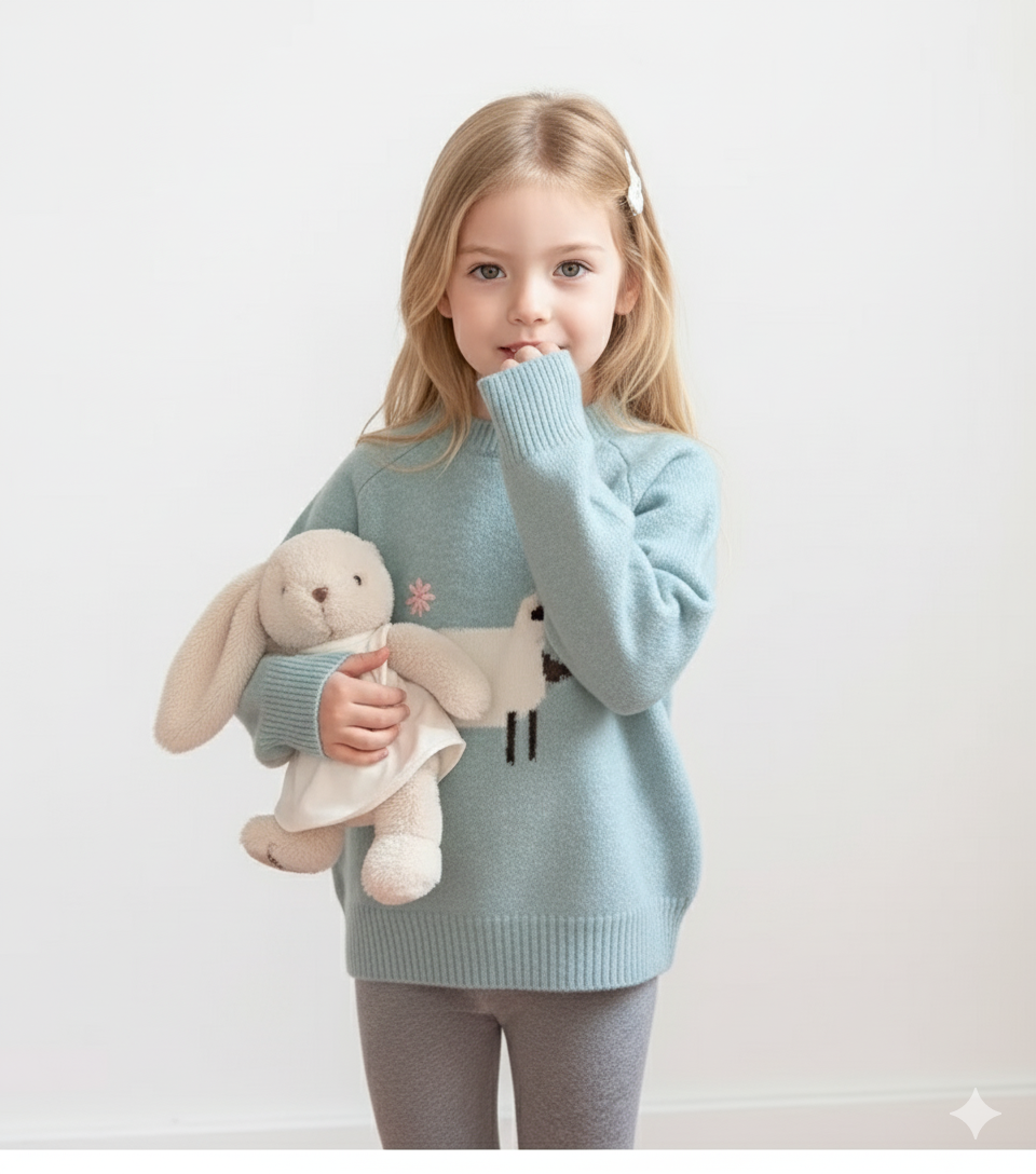 Ultra-Soft Kids Cartoon Knit Sweater