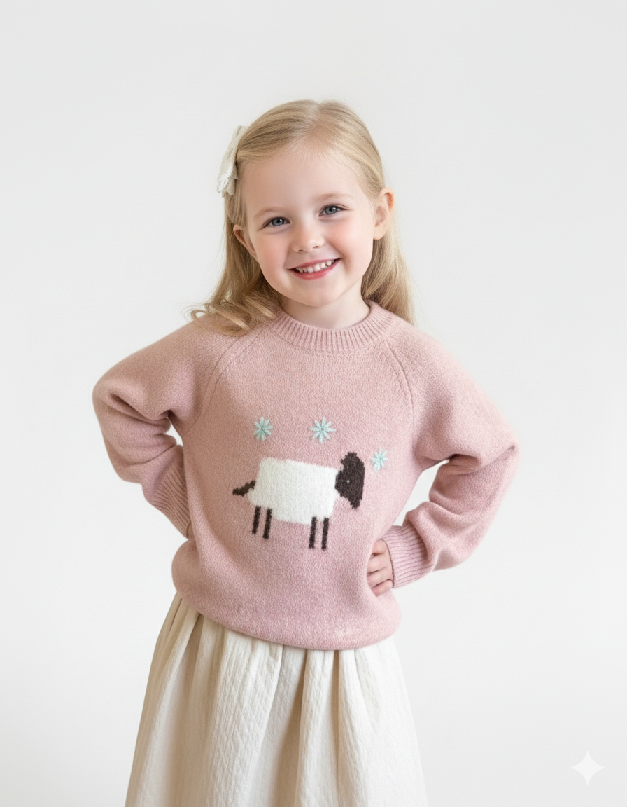 Ultra-Soft Kids Cartoon Knit Sweater