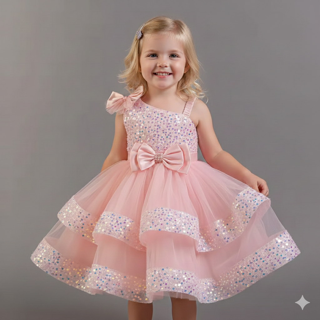Girls' Sequin & Tulle Princess Dress