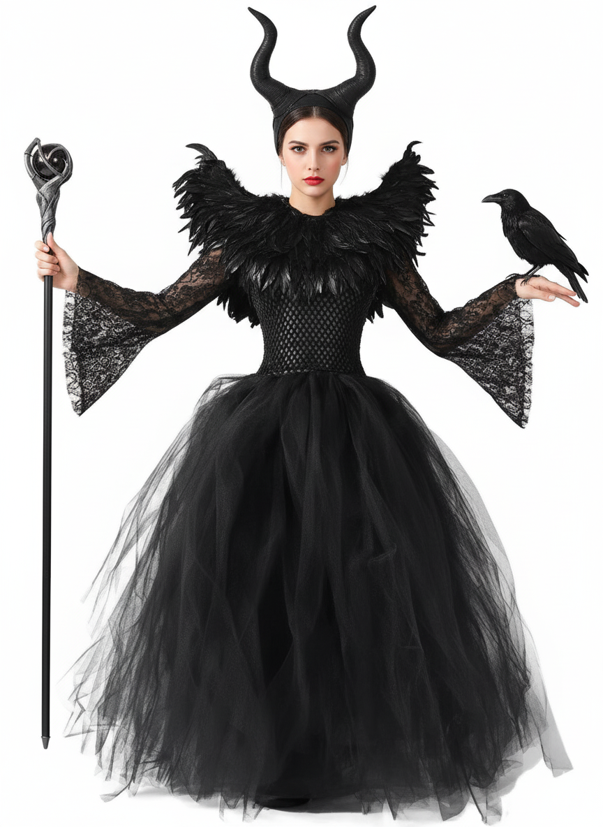 Maleficent Inspired Kids Costume Set
