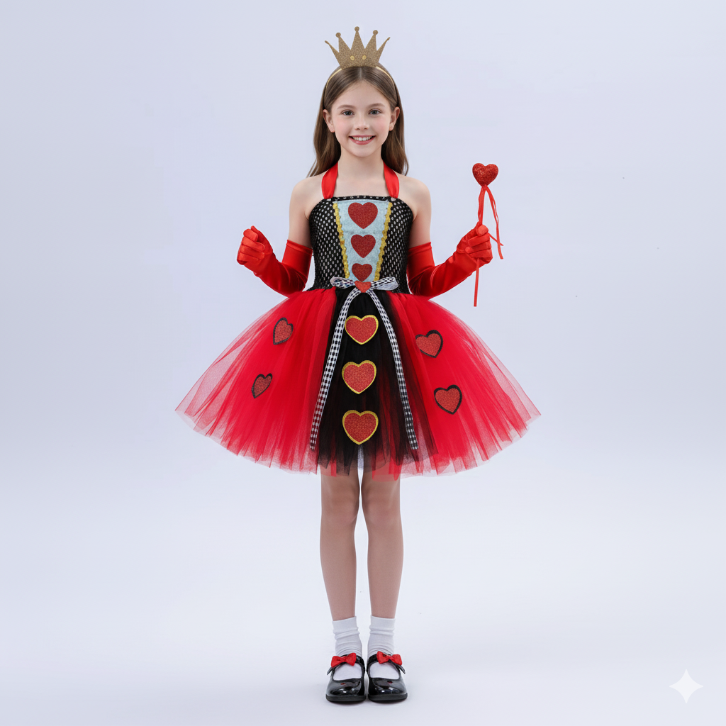 Girls Queen of Hearts Costume
