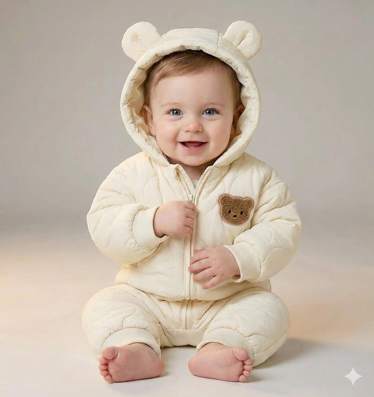 Cartoon Bear Baby Jumpsuit