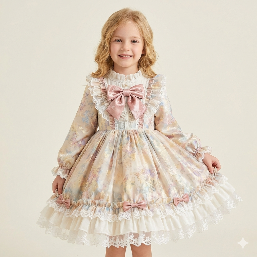 Long-Sleeve Vintage Lolita Princess Dress
