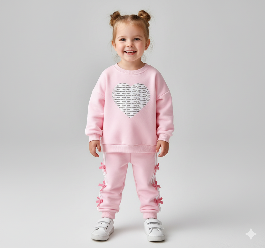 Toddler and Baby Heart Sweatshirt and Pants Set