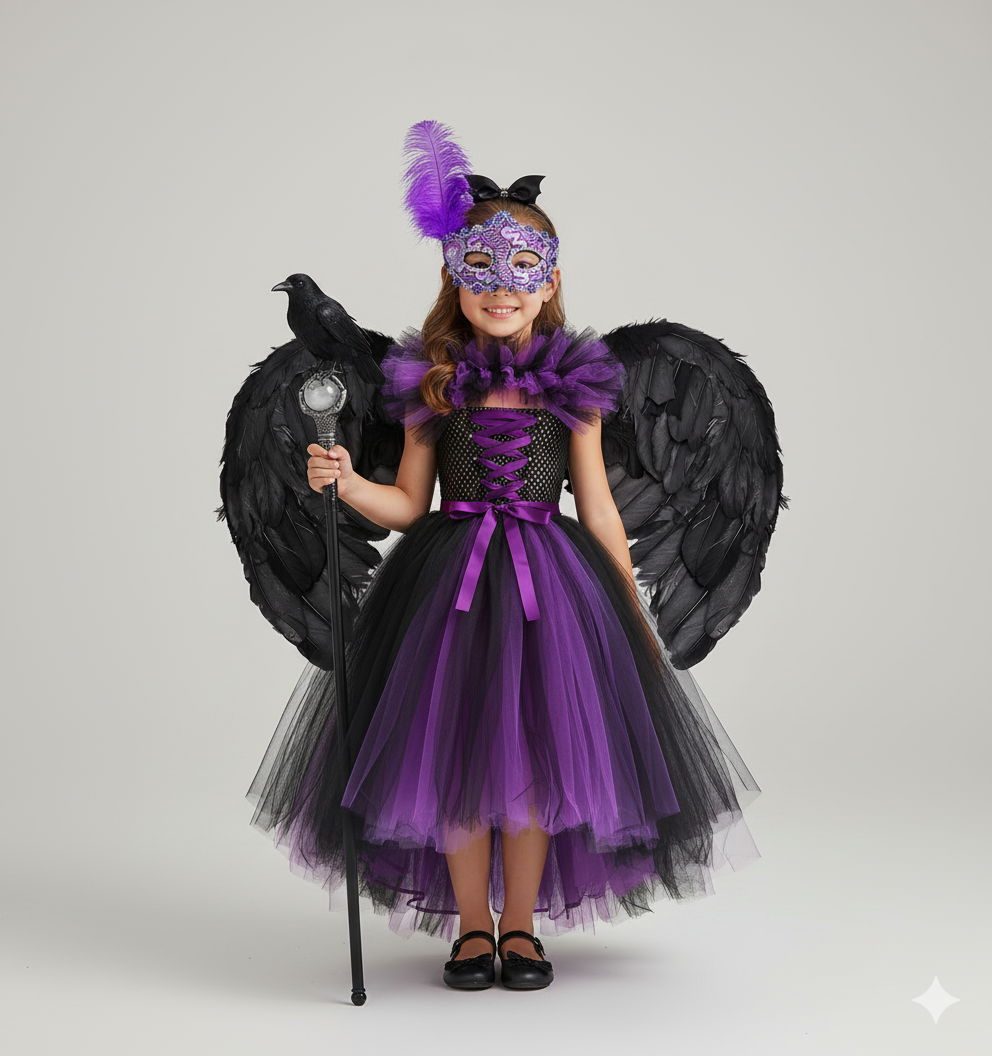 Girl's Dark Fairy Costume