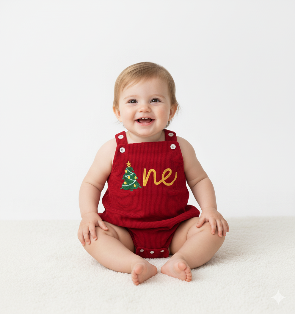 The Little Holly Christmas Romper
