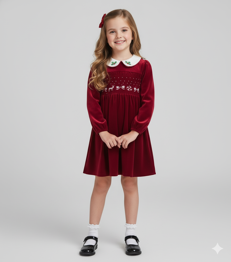 The Heirloom Velvet Smock Dress