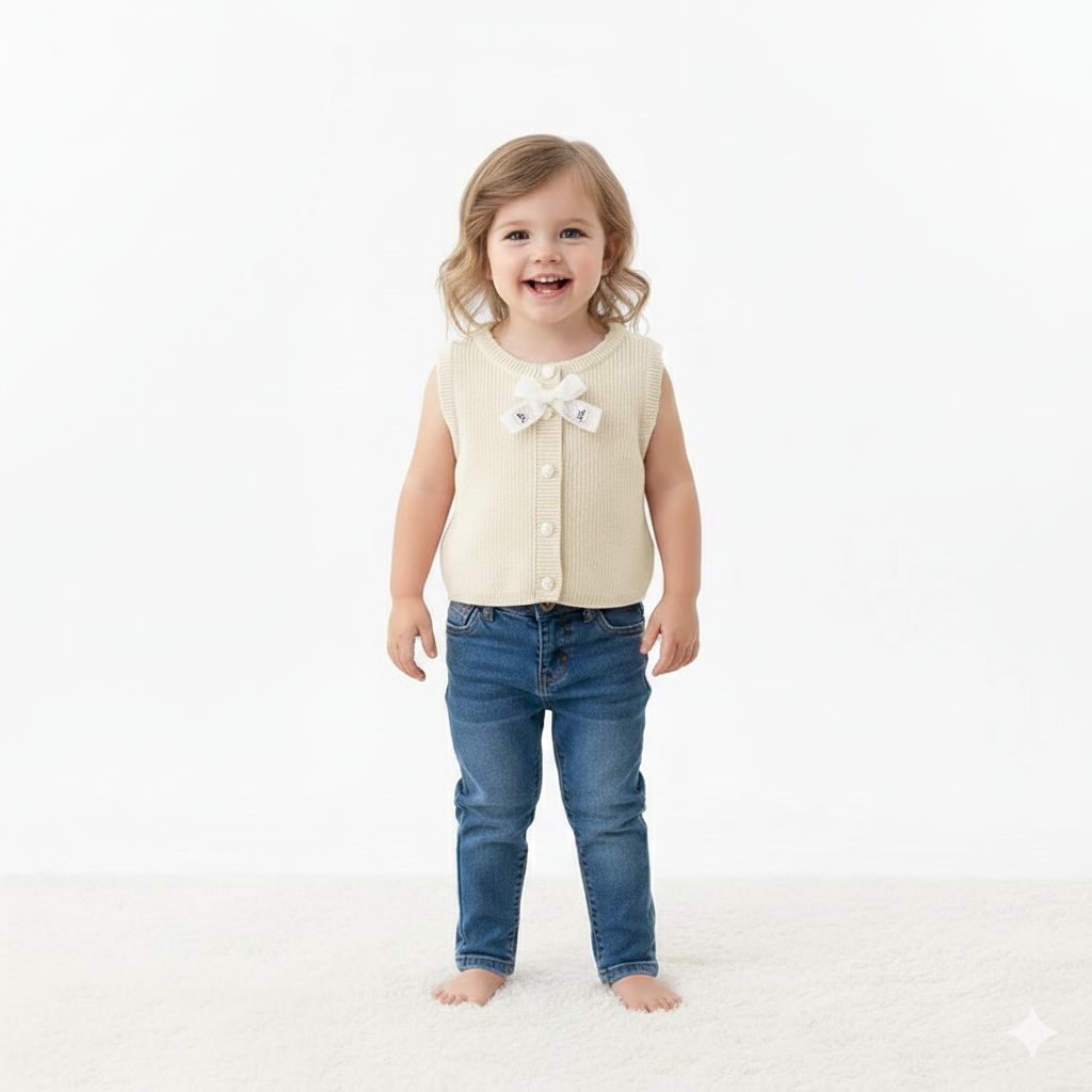 The Bunny Bow Knit Vest