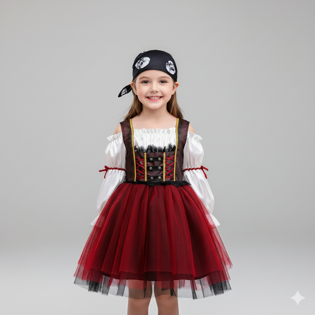 Girl's Pirate Princess Costume - Halloween Adventure Dress