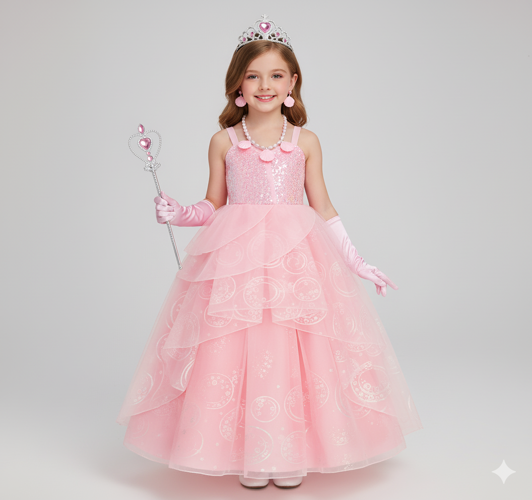 Girl's Pink Princess Ball Gown