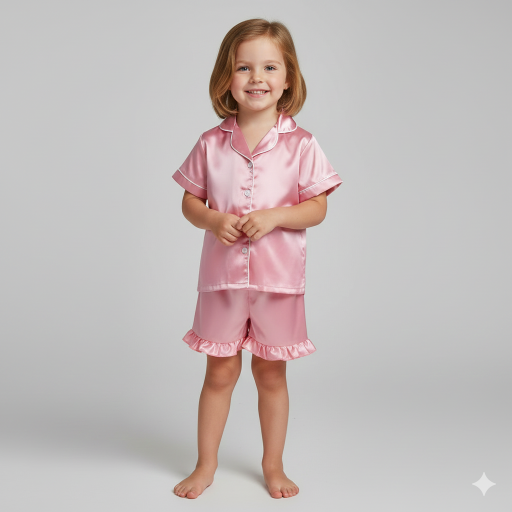 The Little Dreamer Satin Pajama Set