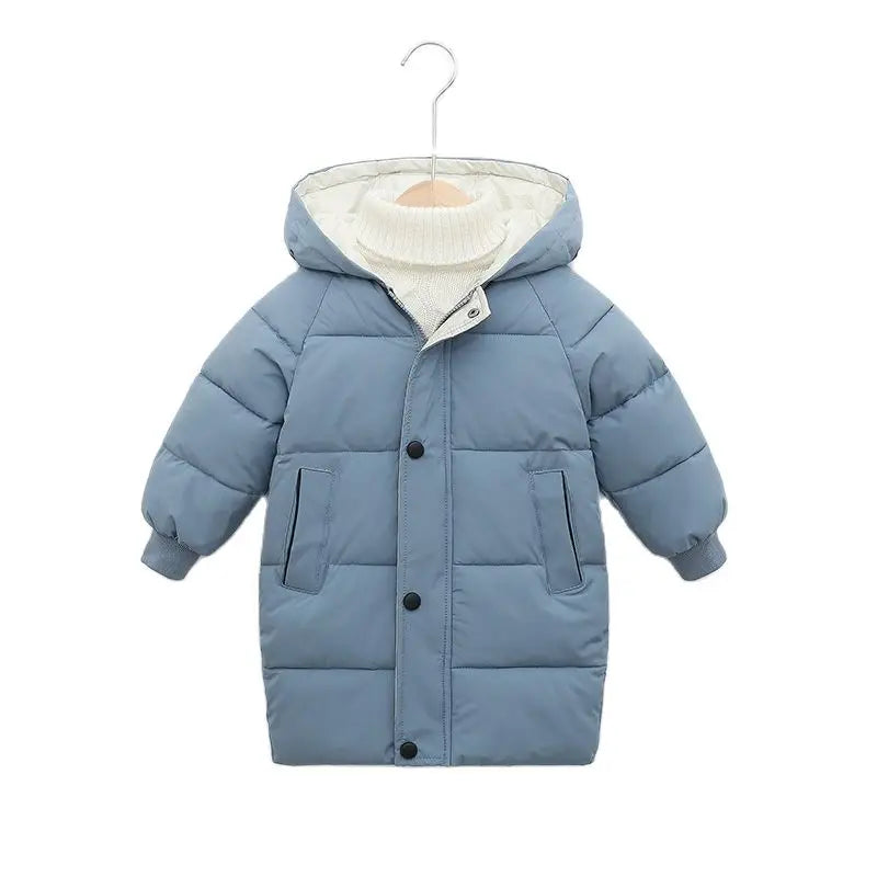 Unisex Hooded Longline Puffer Parka for Kids & Teens