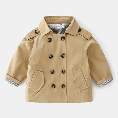 Kids' Classic Double-Breasted Trench Coat