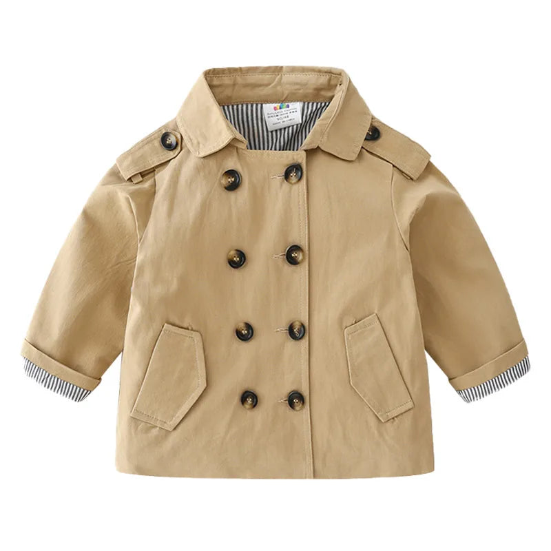 Kids' Classic Double-Breasted Trench Coat