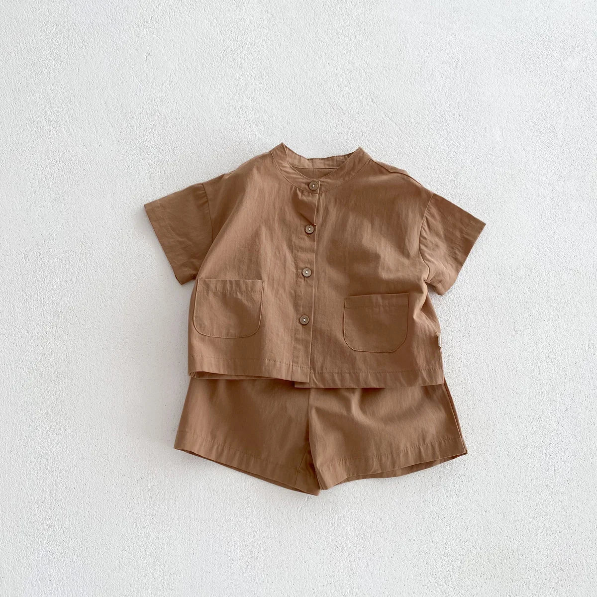 Casual Woven Shirt & Shorts Set for Boys