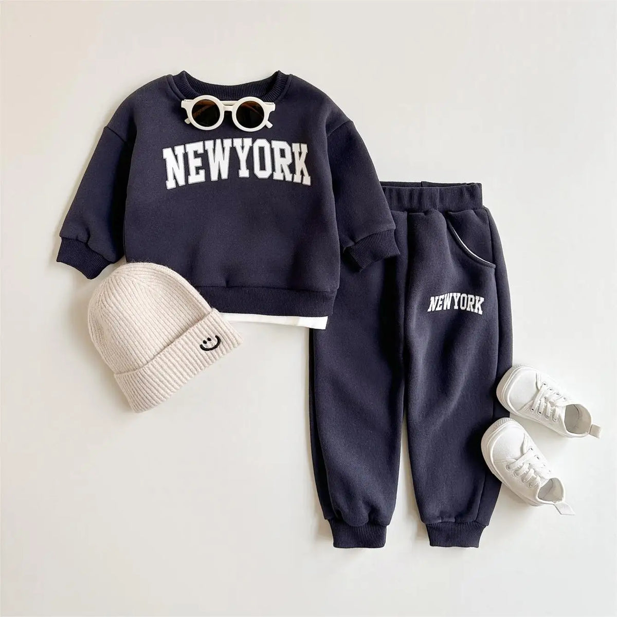 Baby Unisex New York Print Sweatshirt & Jogger Pants 2-Piece Set