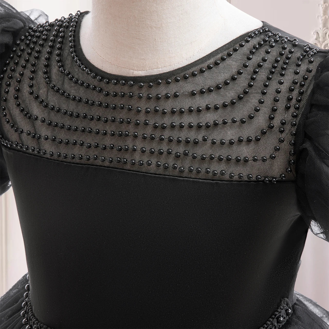 Elegant Black Princess Dress for Girls