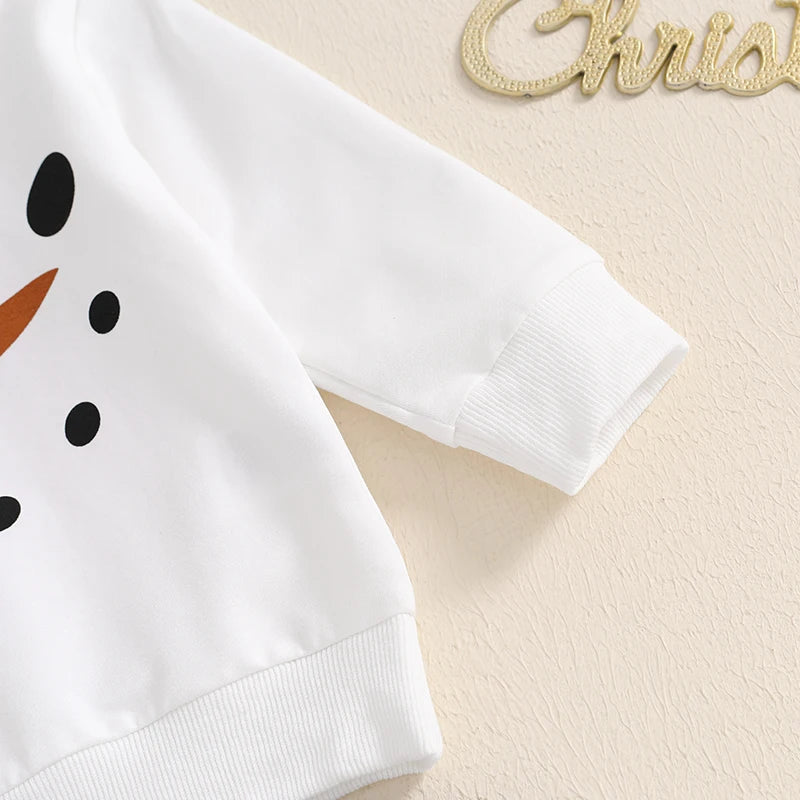 Snowman Face Hoodie & Pants Set