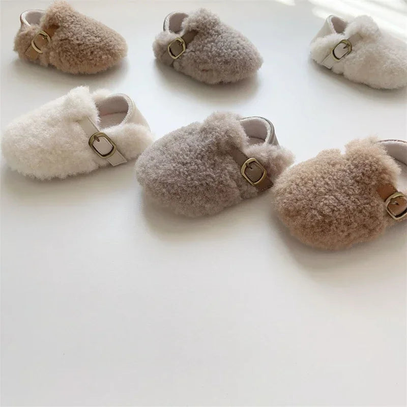 Soft Soled Baby Winter Boots - Warm Plush Walking Shoes