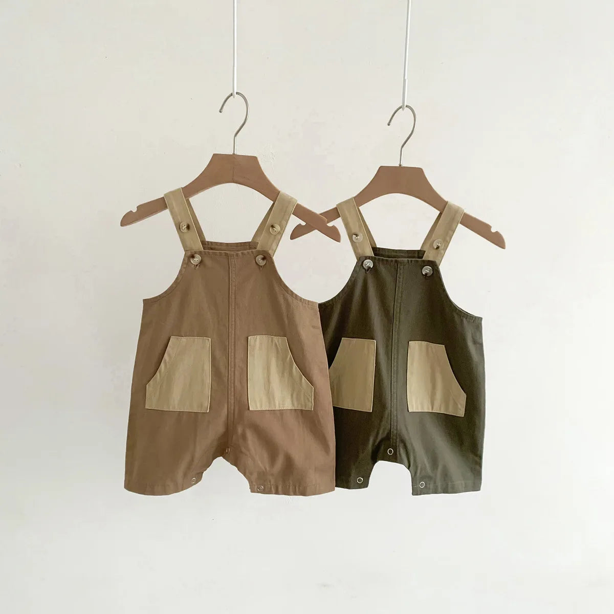 Fashion Pocket Design Strap Pants for Baby Boys