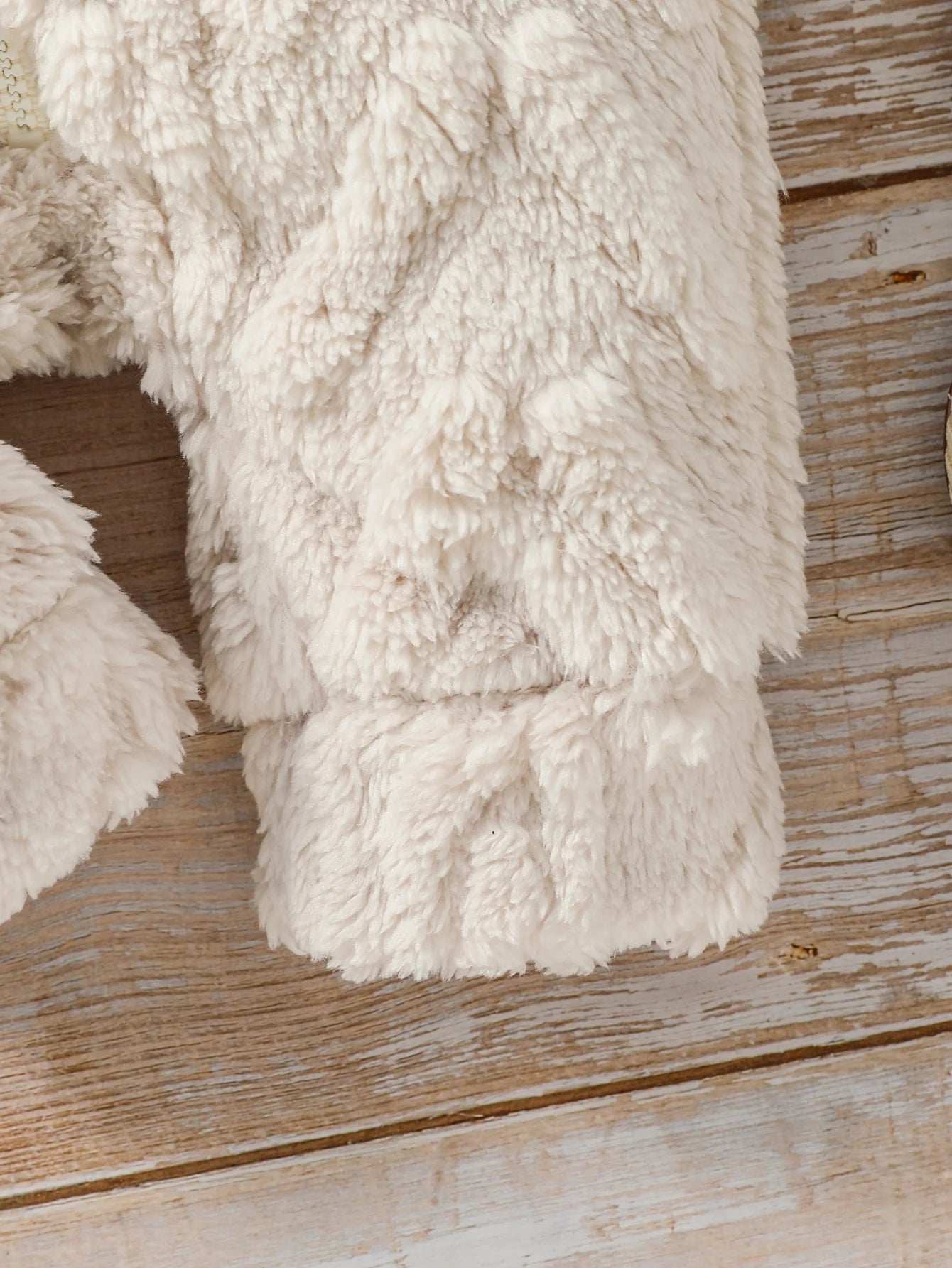 Baby Winter Plush Hooded Jumpsuit