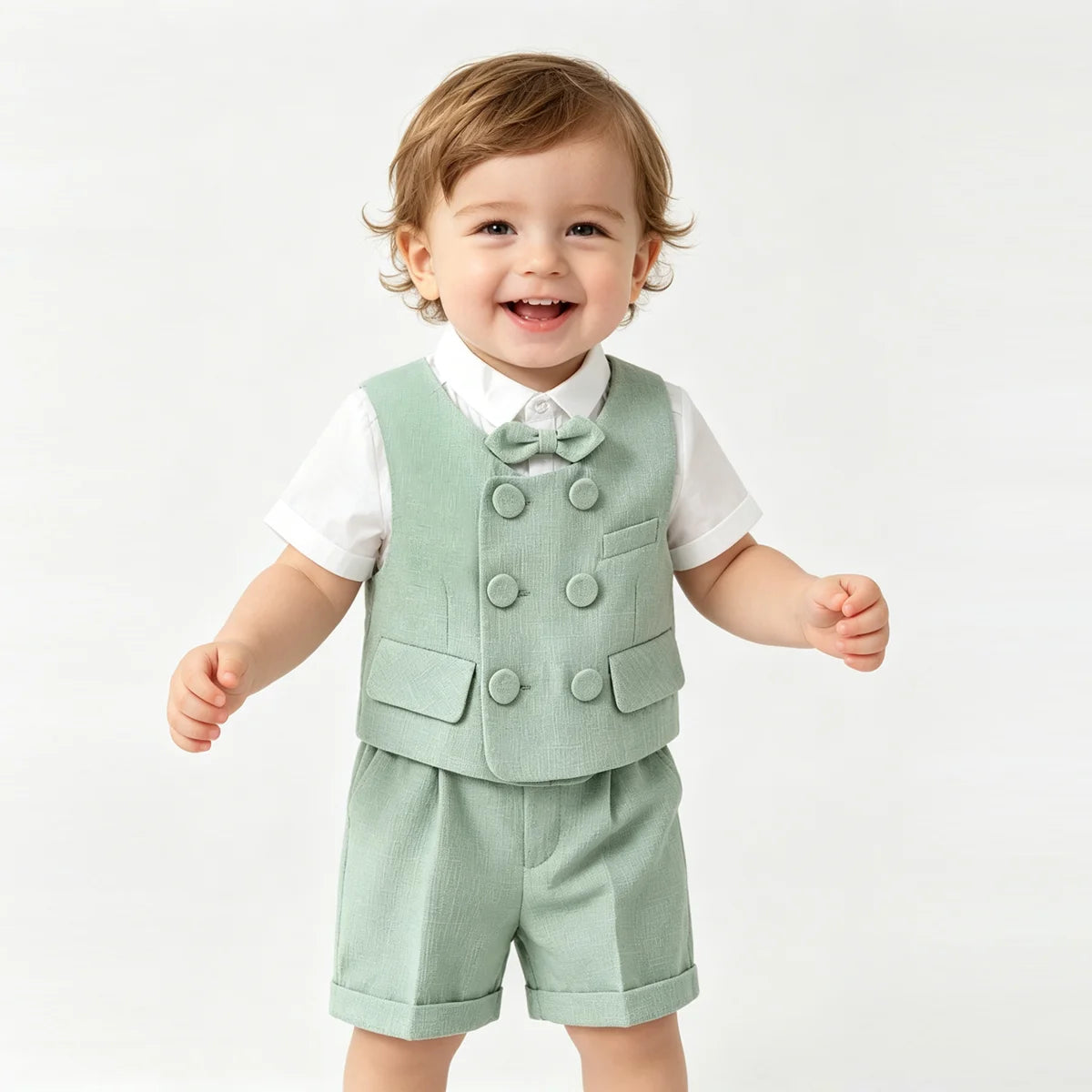 Toddler Boys’ Light Green Gentleman Outfit