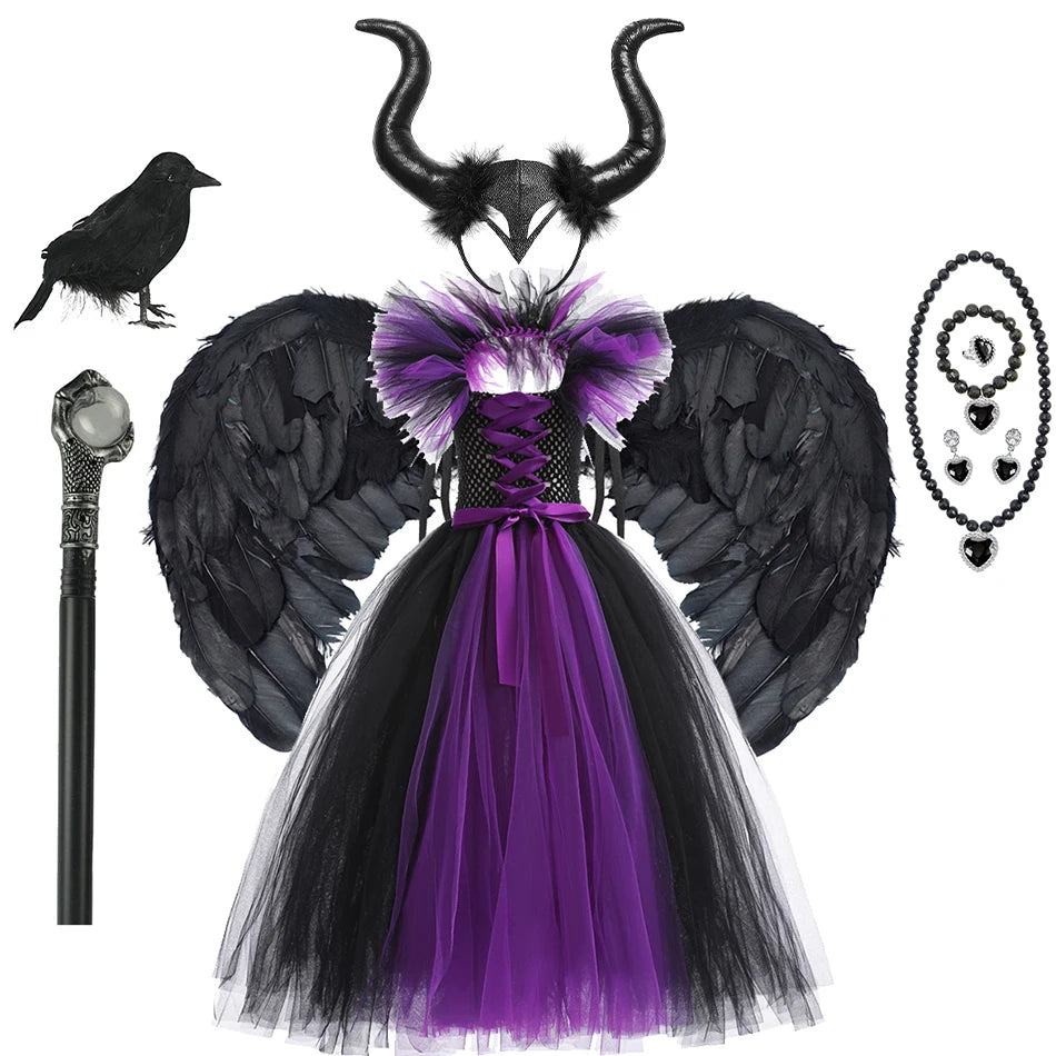 Girl's Dark Fairy Costume