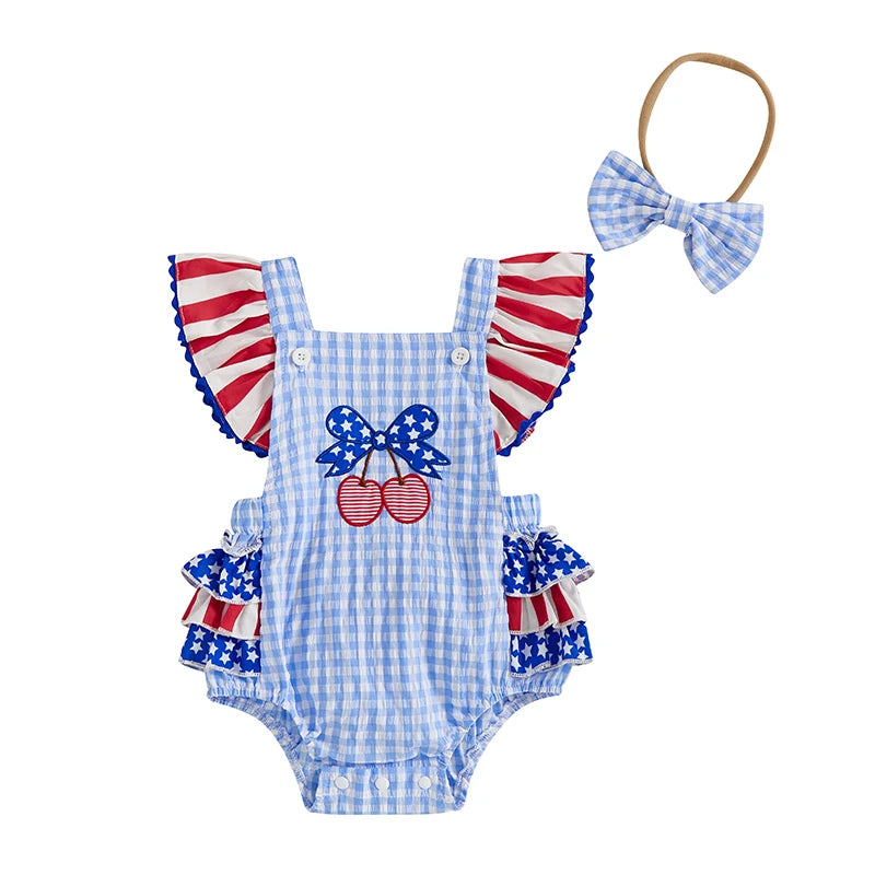 Summer Independence Day Infant Baby Girls Bodysuit