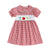 Apple Embroidery Plaid Dress