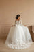 Girls White Lace Communion Dress